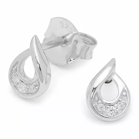 druppel oorsteker in zilver