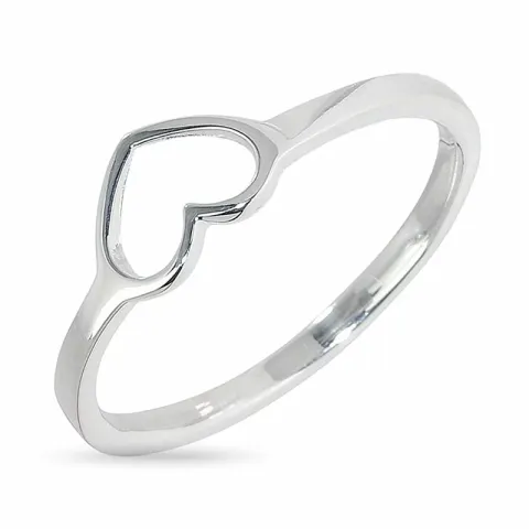 Vinger ringen hart ring in zilver