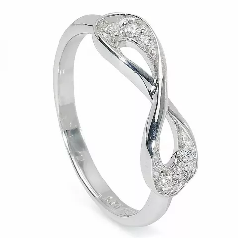 Elegant infinity zirkoon ring in zilver