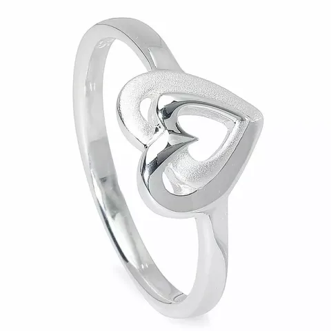 Elegant hart ring in zilver