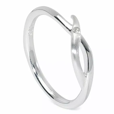 Smal abstract ring in zilver