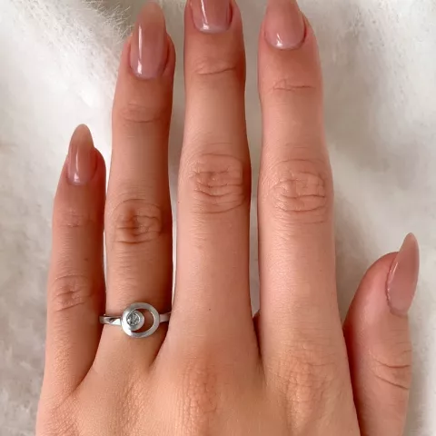 Vinger ringen: rond ring in zilver