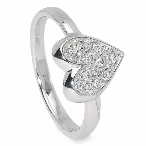 Groot hart ring in zilver