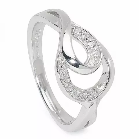 Abstract ring in zilver