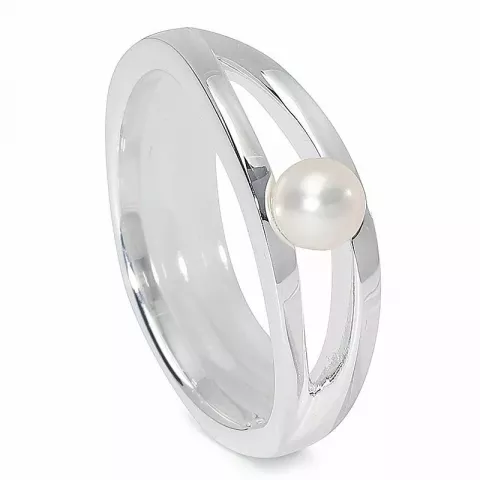 parel ring in zilver