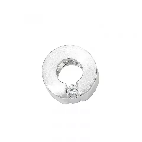 Klein cirkel hanger in zilver