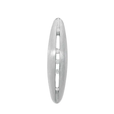 elegant ovaal hanger in 925 caraat zilver 0,045 ct