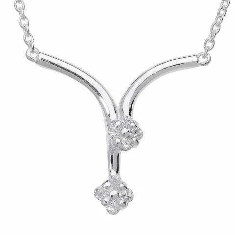 Eenvoudige ketting in zilver met hanger in zilver