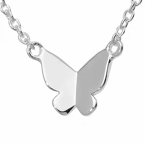 Klein vlinder ketting in zilver met hanger in zilver