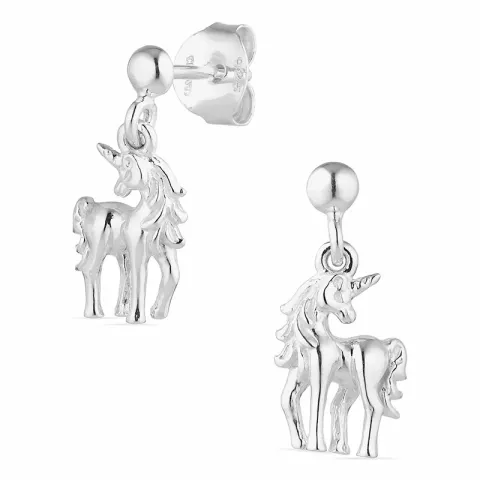eenhoorn oorbellen in zilver
