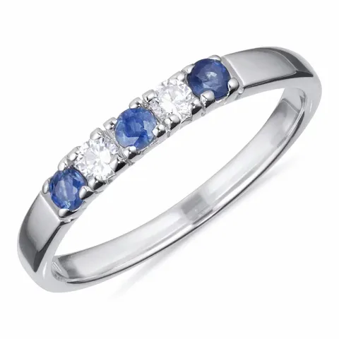 testsieraad met fouten saffier mémoire ring in zilver