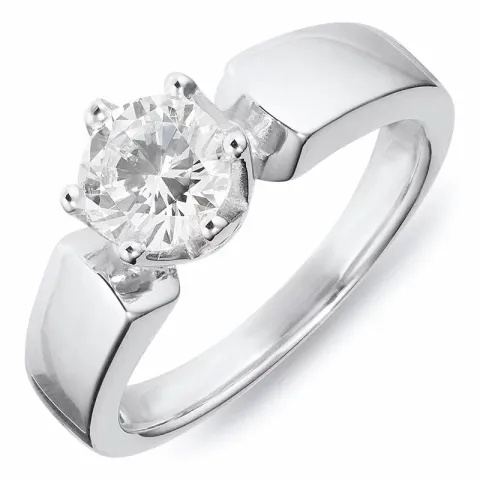 Solitaire ring in zilver