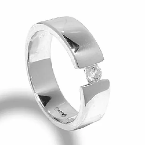 Elegant zirkoon ring in zilver