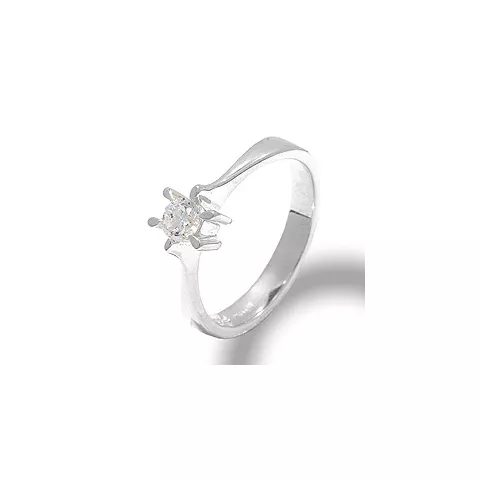 Solitaire ring in zilver