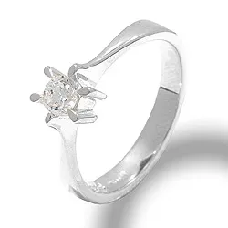 Solitaire ring in zilver