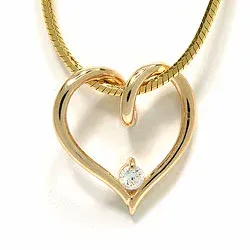 hart hanger in 8 karaat goud