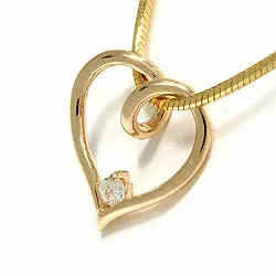 hart hanger in 8 karaat goud