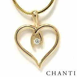 hart hanger in 8 karaat goud