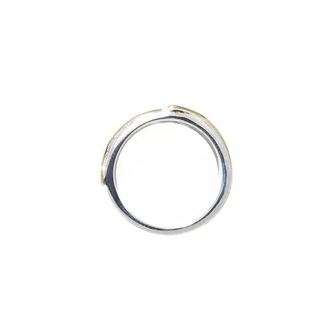 ring in zilver met 8 karaat goud