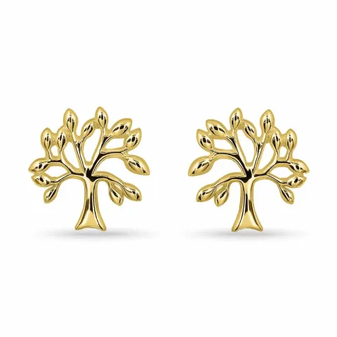 boom van het leven oorsteker in verguld sterlingzilver