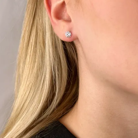 6 mm oorsteker in zilver