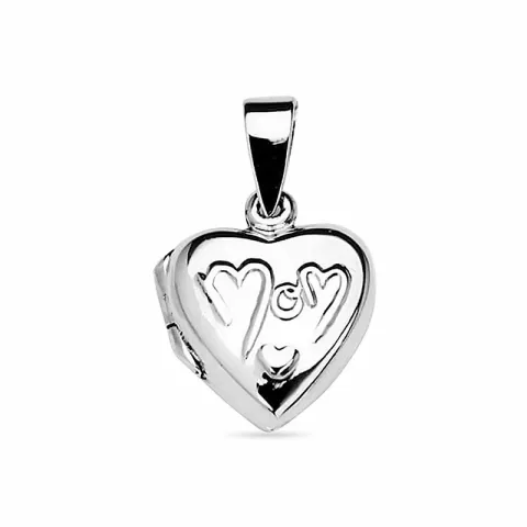 testsieraad hart medaillon in zilver