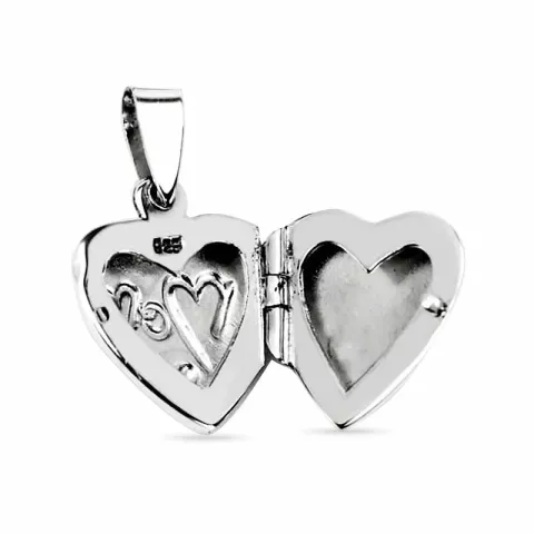 testsieraad hart medaillon in zilver