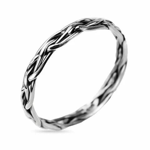 knoop ring in geoxideerd sterlingzilver