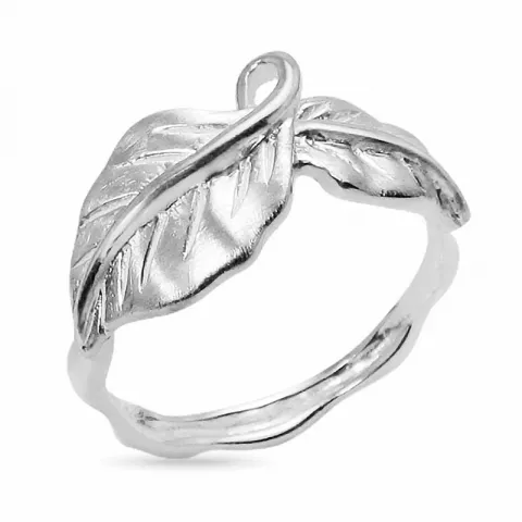 blad ring in zilver