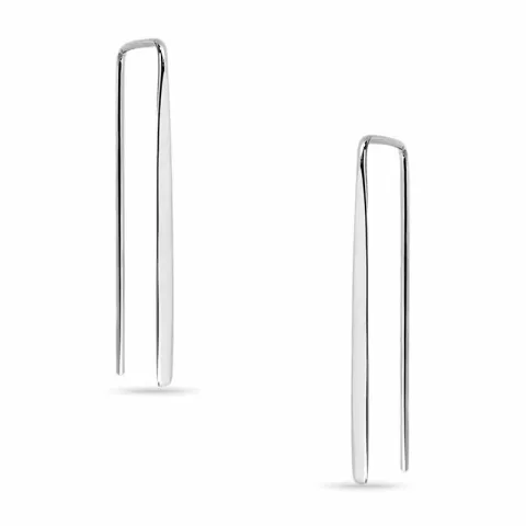 lange oorbellen in zilver