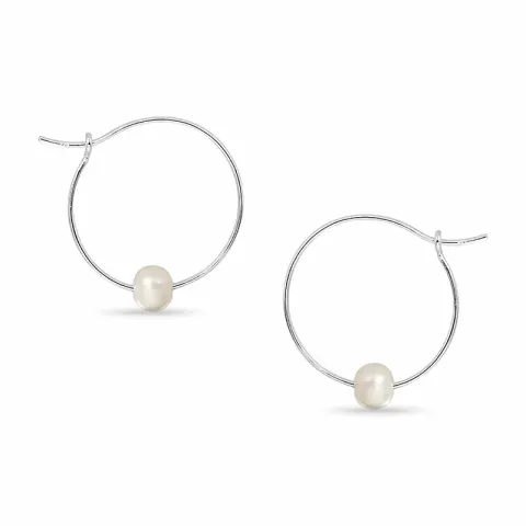 27 mm parel creool in zilver