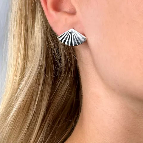 driehoekig oorbellen in zilver
