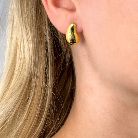 druppel oorbellen in verguld sterlingzilver