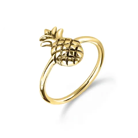 ananas ring in verguld sterlingzilver