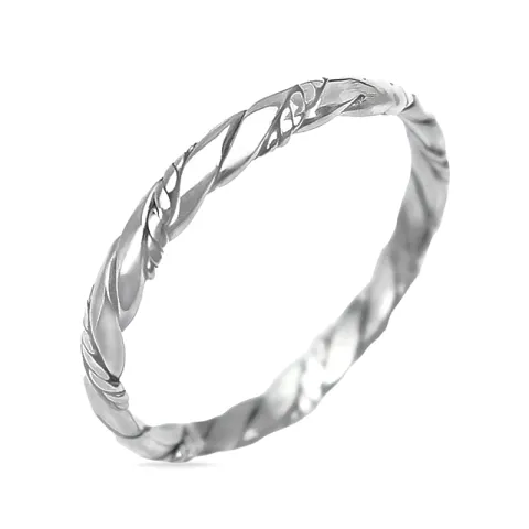 gedraaide ring in zilver