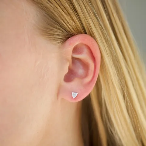 hart zirkoon solitaire oorbel in zilver