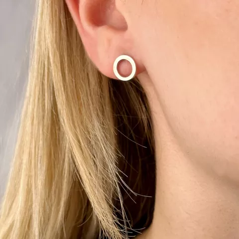 9 mm rond oorsteker in zilver