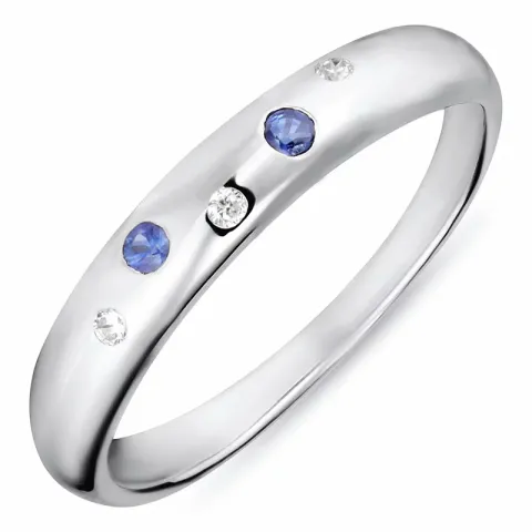 saffier ring in zilver