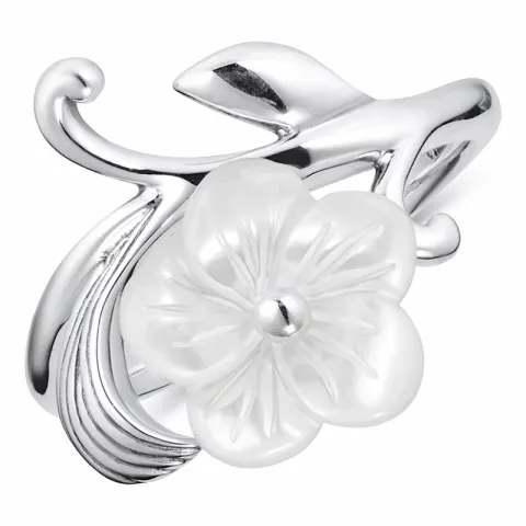 Bloemen ring in geoxideerd sterlingzilver