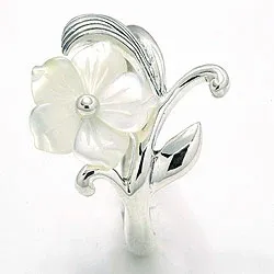 Bloemen ring in geoxideerd sterlingzilver