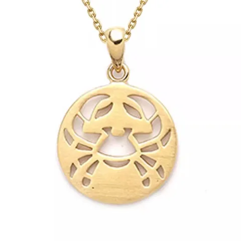 de kreeft ketting in verguld sterlingzilver met hanger in verguld sterlingzilver