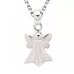 engel ketting in zilver met hanger in zilver