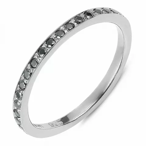 Driedelige ring in zilver met geoxideerd sterlingzilver met verguld sterlingzilver