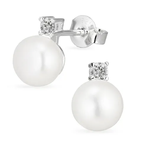 parel oorbellen in zilver