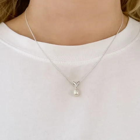 parel hanger in zilver