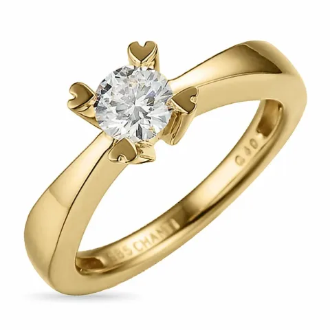 0,40 ct solitaire ring in 14 karaat goud