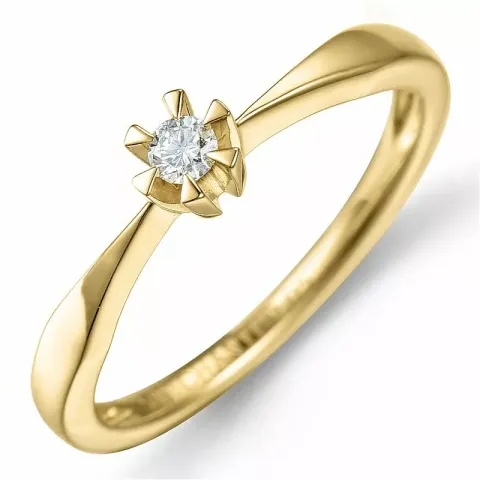 0,05 ct solitaire ring in 14 karaat goud