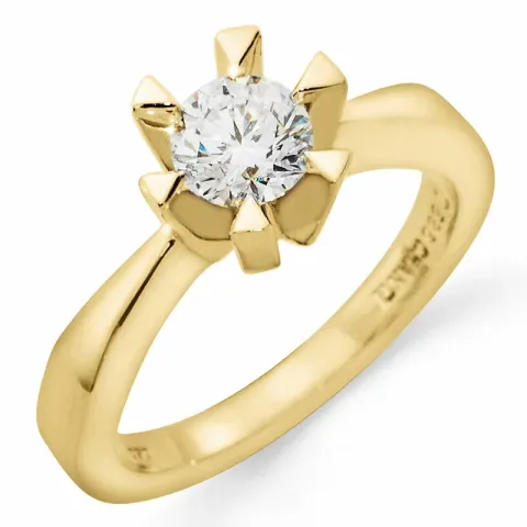 diamant ring in 14 karaat goud 0,50 ct