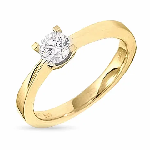 0,40  ct solitaire ring in 14 karaat goud