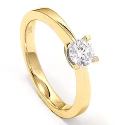 0,20 ct solitaire ring in 14 karaat goud